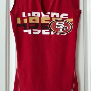 49ers NFL Red Reebok Sleeveless Top stretchable size small